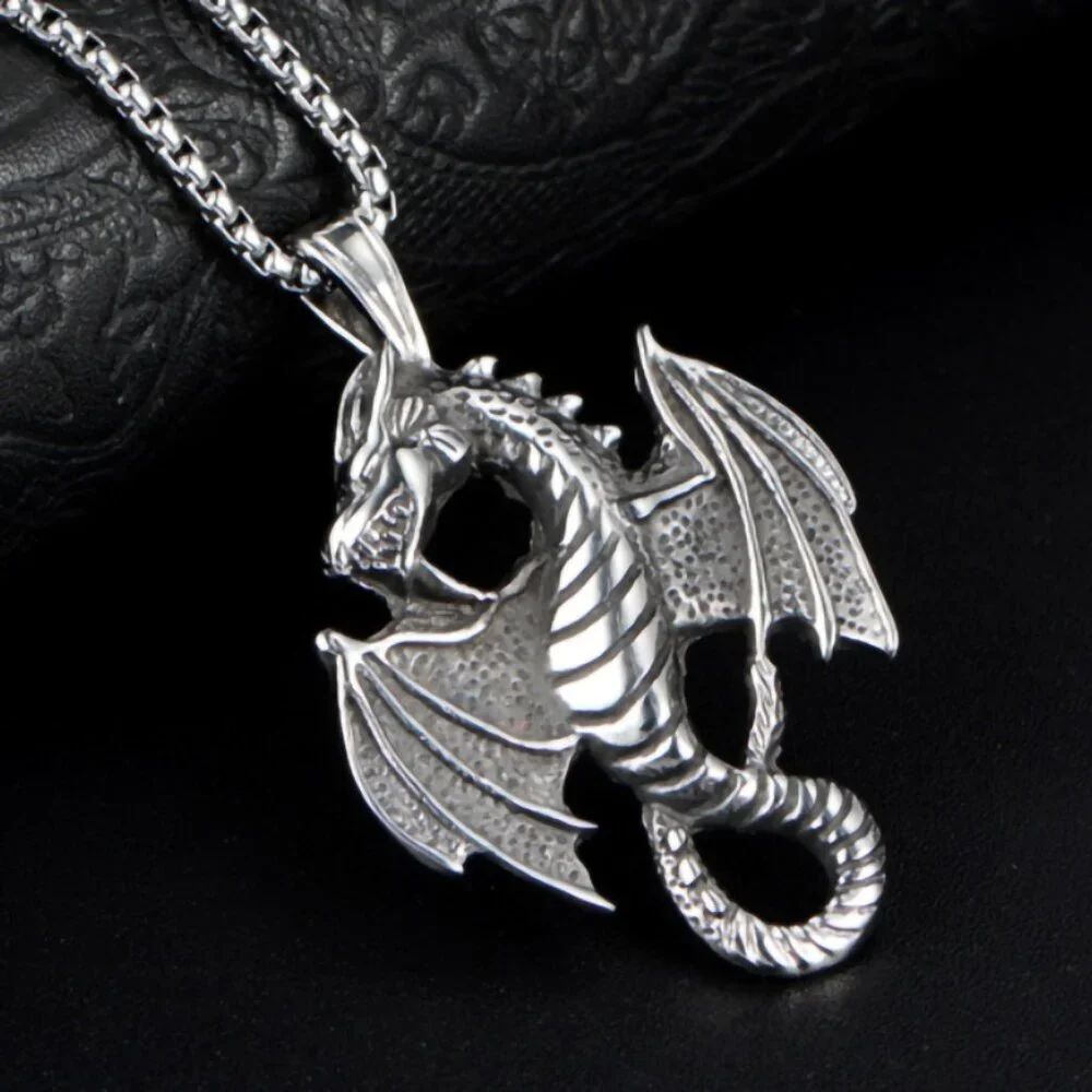Fashion Flying Dragon Necklace for Men, BL55590014